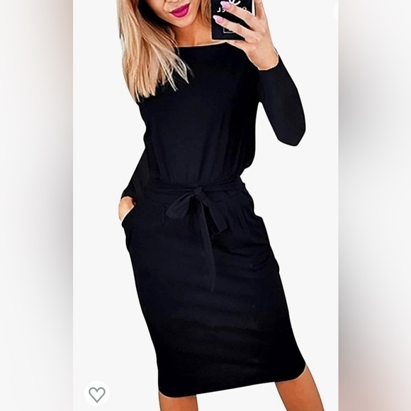 PrettyGarden Dresses & Skirts - PrettyGarden Long Sleeve Belted Dress